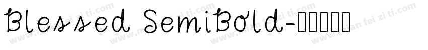 Blessed SemiBold字体转换